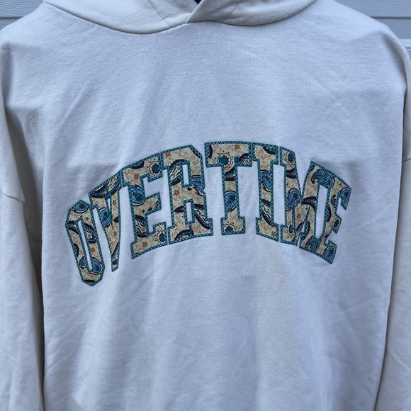 Overtime Men Large Basketball Hoodie Sweatshirt Logo Paisley Streetwear‎ - Picture 3 of 7
